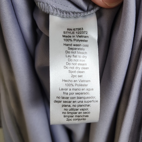 SL Fashions SLNY Women's Concrete Grey Tiered Chiffon Cocktail Dress NWT Size 10 - Picture 8 of 15